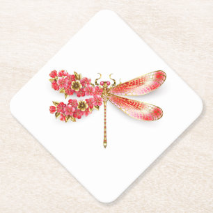Porta-copo De Papel Dragonfly com joalheria sakura