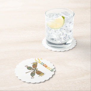 Porta-copo De Papel Dragonfly Lover Stone Coaster Pedra do Amante Mon