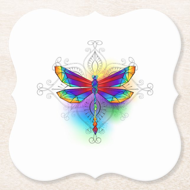 Porta-copo De Papel Dragonfly Poligonal (Frente)