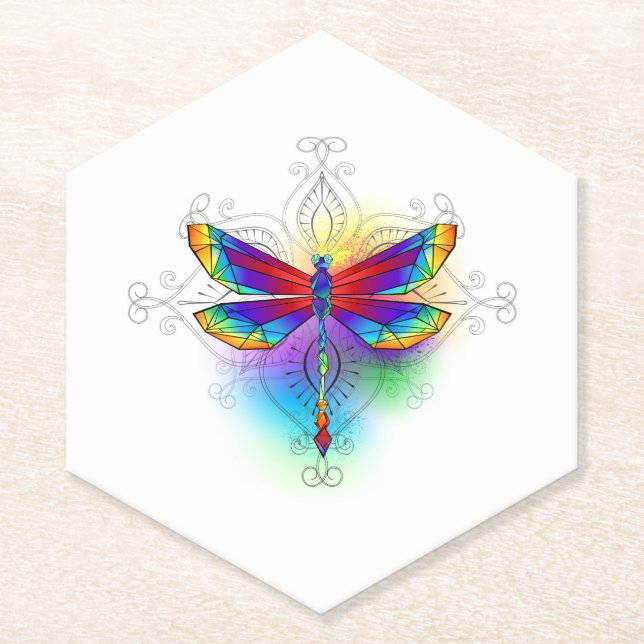 Porta-copo De Papel Dragonfly Poligonal (Frente)