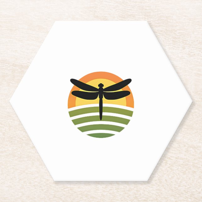 Porta-copo De Papel Dragonfly Retro (1) (Frente)