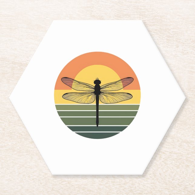 Porta-copo De Papel Dragonfly Retro (2) (Frente)