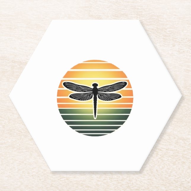 Porta-copo De Papel Dragonfly Retro (3) (Frente)