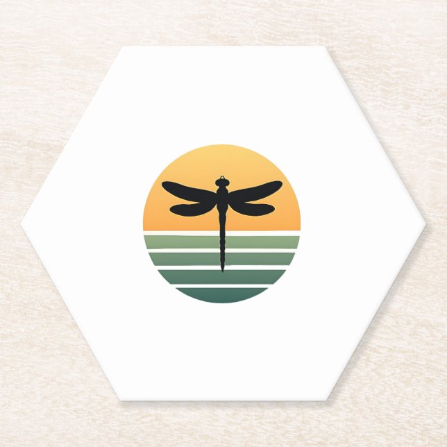 Porta-copo De Papel Dragonfly Retro (4) (Frente)