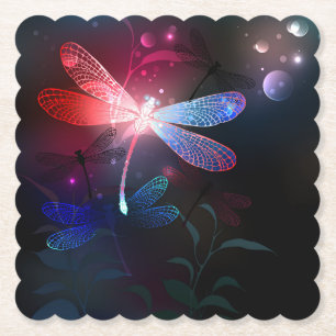 Porta-copo De Papel Dragonfly vermelha