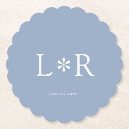 Porta-copo De Papel Dusty Blue Simple Chic Couple