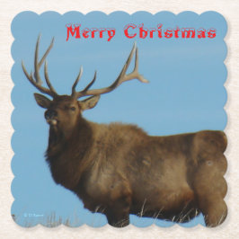 Porta-copo De Papel E62 Bull Elk and Blue Sky Coaster