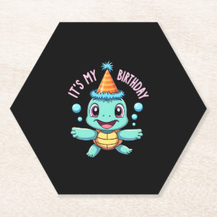 Porta-copo De Papel É Meu Aniversário Tartaruga Marinha Fofa Aniversár