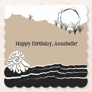 Porta-copo De Papel É uma Festa de aniversário de praia