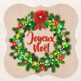 Porta-copo De Papel Editar Texto Joyeux Noël