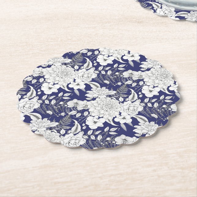 Porta-copo De Papel Eixo roxo do eucalipto de rosa romântico (Angular)