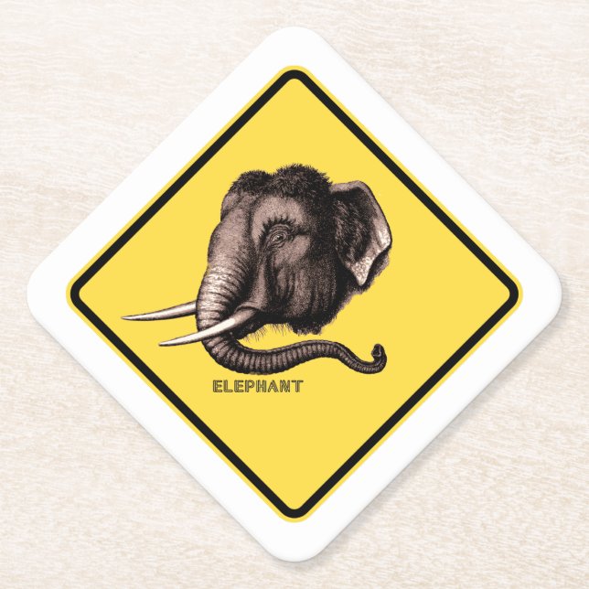 PORTA-COPO DE PAPEL ELEFANTE DE SINAL DE ESTRADA (Frente)