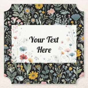 Porta-copo De Papel Elegância Floral: Personalizável