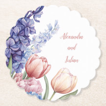 Elegant round Floral Coaster