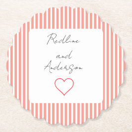 Porta-copo De Papel Elegant Tangerine Wedding