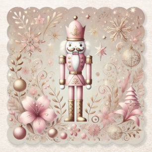 Porta-copo De Papel Elegante e Caprichoso Nutcracker Pastel Rosa e Dou