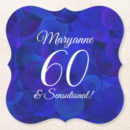 Porta-copo De Papel Elegante Royal Blue 60 e aniversário sensacional