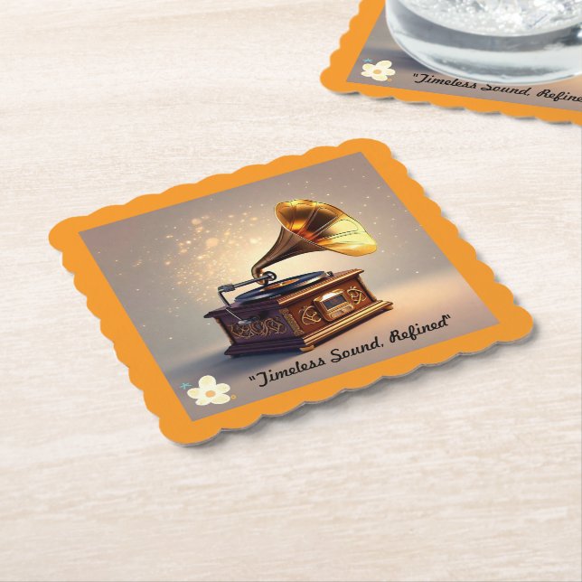 Porta-copo De Papel "Elegante Vintage Sound" (Angular)