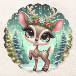 Porta-copo De Papel Enchanted Forest Reindeer Princess