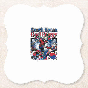 Porta-copo De Papel Energia do Gol da Coreia do Sul Esqueleto Atacante