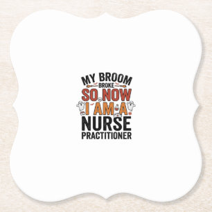 Porta-copo De Papel Enfermeira Halloween Broom Broke Vintage D