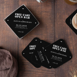 Porta-copo De Papel Engraçado casamento de bar aberto moderno salva a 