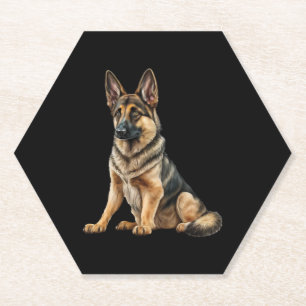 Porta-copo De Papel Engraçado German shepherd Cachorro Kawaii.