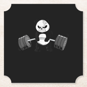 Porta-copo De Papel Engraçado Panda Trabalhando Kitten Gym Poder de D