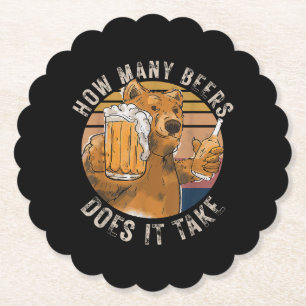 Porta-copo De Papel Engraçado Quantas Cervejas Levam