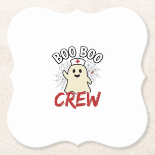Porta-copo De Papel Equipe Boo Boo Enfermeira de Halloween Fantasma De