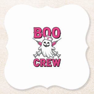 Porta-copo De Papel Equipe Boo Enfermeira Fantasma Design Vetorial Hal