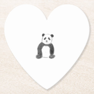 Porta-copo De Papel Esboço preto e branco do panda