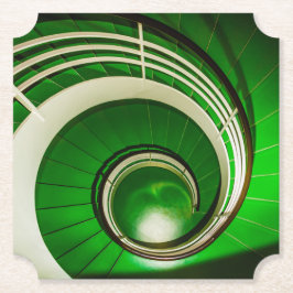 Porta-copo De Papel Escada Circular Verde