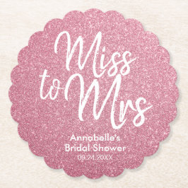 Porta-copo De Papel Escamotear a Srta. Glitter Rosa para a Sra. Chá de