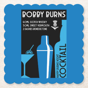 Porta-copo De Papel Escocês Bobby Burns Whiskey Cocktail