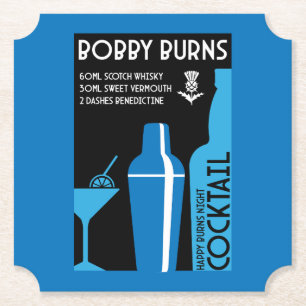Porta-copo De Papel Escocês Bobby Burns Whiskey Cocktail