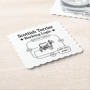 Porta-copo De Papel Escocês Terrier Barking Logic Funny Dog Sarcastic