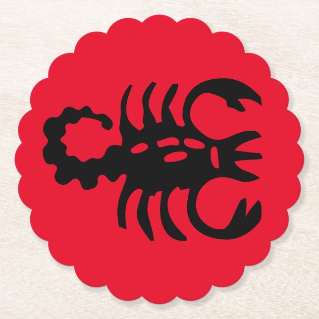 Porta-copo De Papel Escorpião Negro no design Scorpio zodiac (Frente)