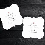 Porta-copo De Papel Escrito Elegante Moderno - Favor Dourado Mínimo do<br><div class="desc">A festa de casamento moderna favorece a porta copos de papel com seus nomes personalizados na elegante caligrafia de escrita suave, os nomes dos casais e a data de sua celebração. Esta é a versão minimalista em preto e branco com um detalhe de coração de ouro impresso. Excelente também para...</div>