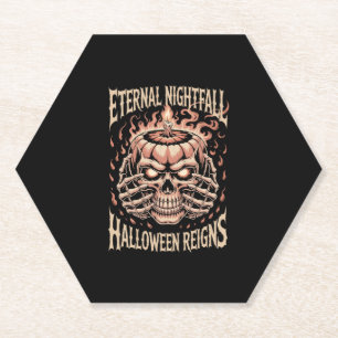 Porta-copo De Papel Esqueleto Assustador Mãos Pumpkin Crânio