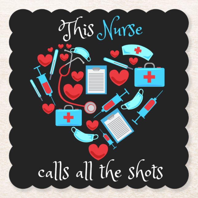 Porta-copo De Papel Esta Enfermeira Chama Todos Os Tiros (Frente)