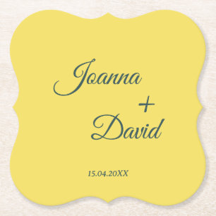 Porta-copo De Papel Estilo minimalista Calliografia Font Wedding