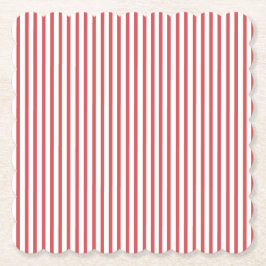 Porta-copo De Papel Estirpe fina branca e vermelha