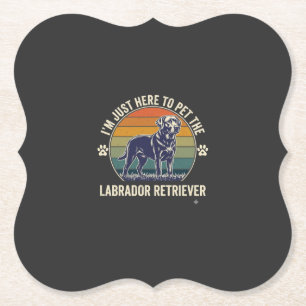 Porta-copo De Papel Estou Aqui Para Acariciar Labrador Retriever Cão S