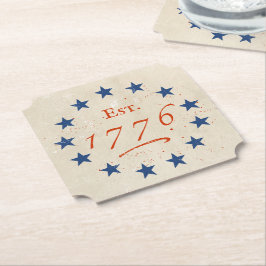 Porta-copo De Papel Estrelas Americanas de 1776
