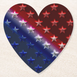 Porta-copo De Papel Estrelas e faixas vermelhas, brancas e azuis