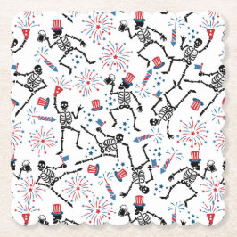 Porta-copo De Papel Estrelas, Stripes e Skeletons — Víblias do Partido
