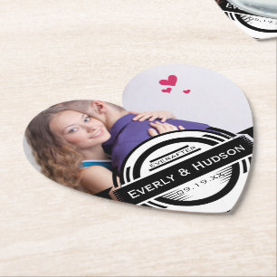 Porta-copo De Papel Etiqueta Moderna de Foto Personalizada