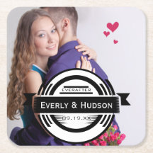 Etiqueta Moderna de Foto Personalizada