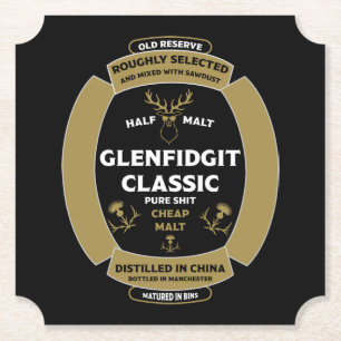 Porta-copo De Papel Etiqueta Whiskey Scotch de Natal